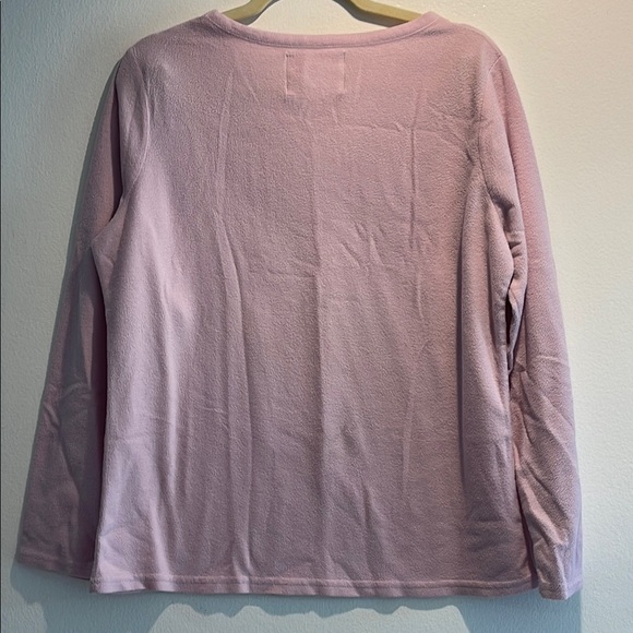 Goodnight Kiss Lavender Pink V-Neck Pajama Top Size XL - Picture 2 of 4